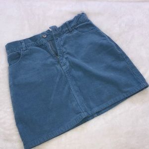 Blue Quarteroy Mini Skirt